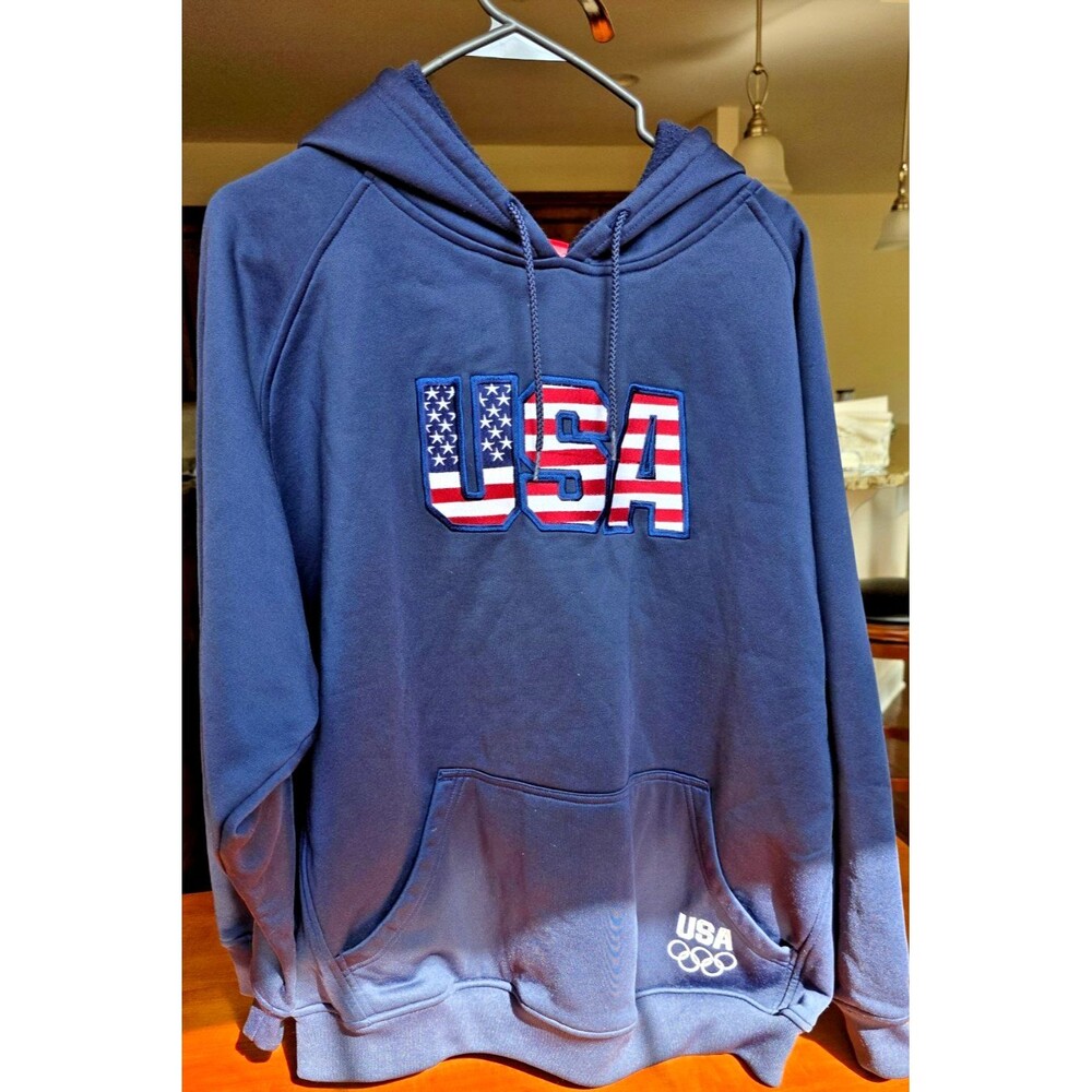 USA Olympic Committee Apparel Team USA Fleece Pullover Hoodie Navy XL